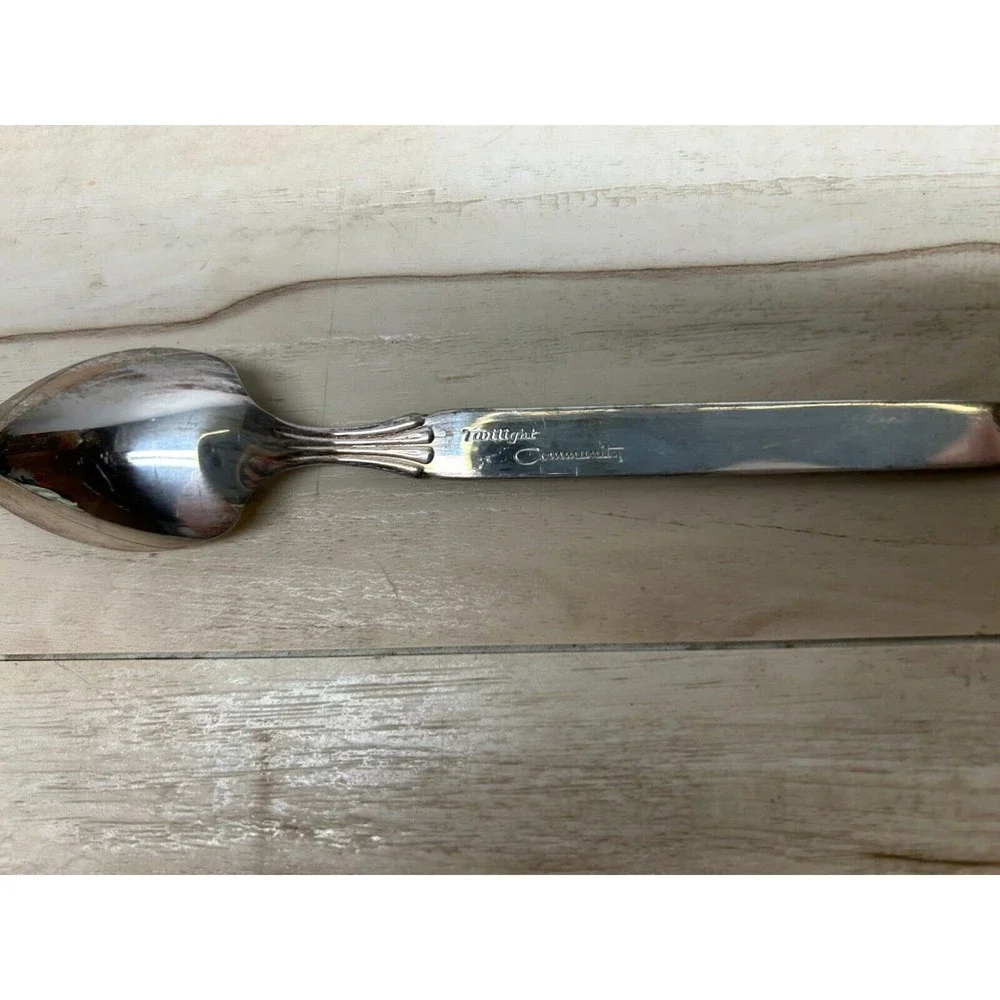 Vintage Oneida Twilight Community Silverplated Tee/Fruit Spoons Set Of 4